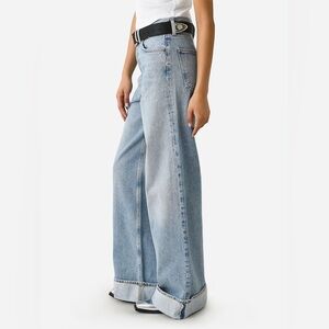AGOLDE Dame high rise wide leg jeans Showdown size 25